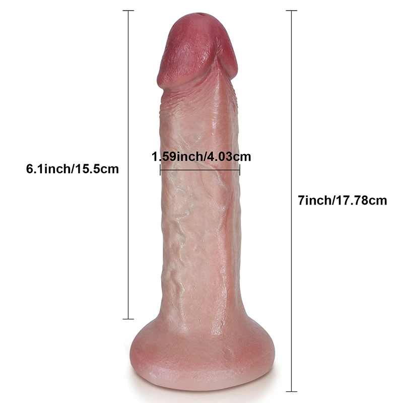 Lifelike Fleisch Silikon Anal Dildo - 17.8 cm